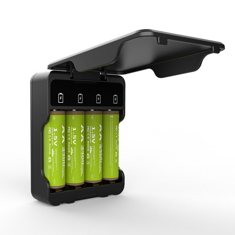 3400mWh AA Baterai isi ulang 1.5V AA Baterai Lithium isi ulang dengan 1000 siklus hidup