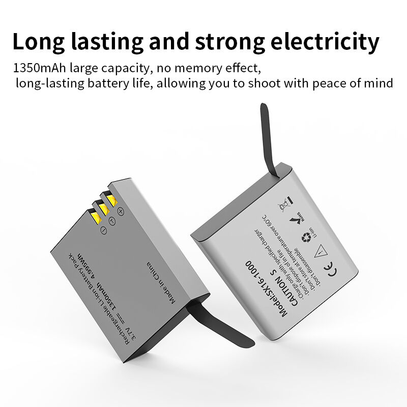 1350mAh 500 Cycles 3.7 Volt Camera Battery Semi Solid State For SJ6000 And SJ5000 Action Cameras
