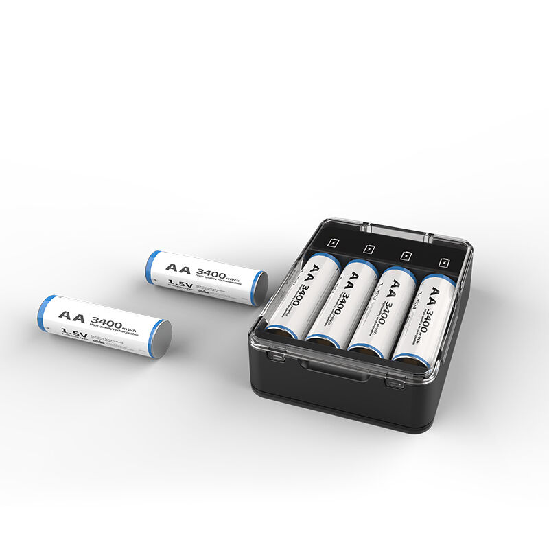 Lekkie AA akumulatory ładowalne Litium Battery Pack z żywotnością 1000 cykli i standem ładowania