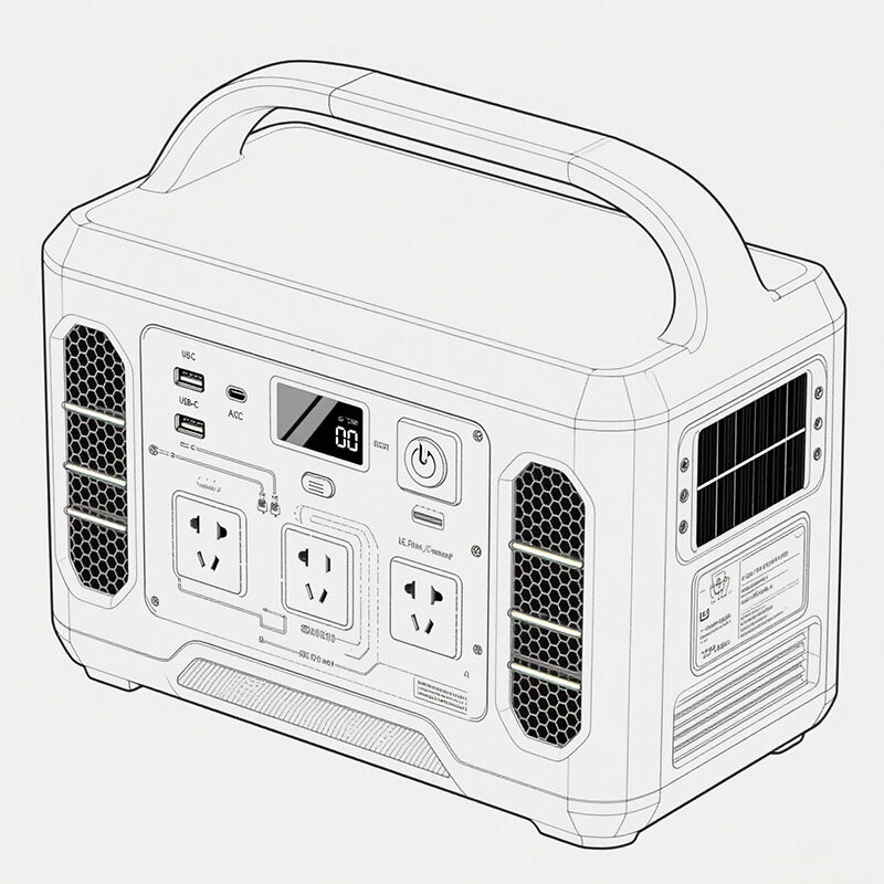 Generador de estación de energía portátil con personalización y controlador MPPT, inversor de onda sinusoidal pura G