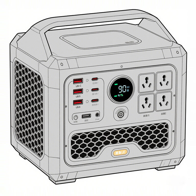 Generador de estación de energía portátil con personalización y controlador MPPT, inversor de onda sinusoidal pura G