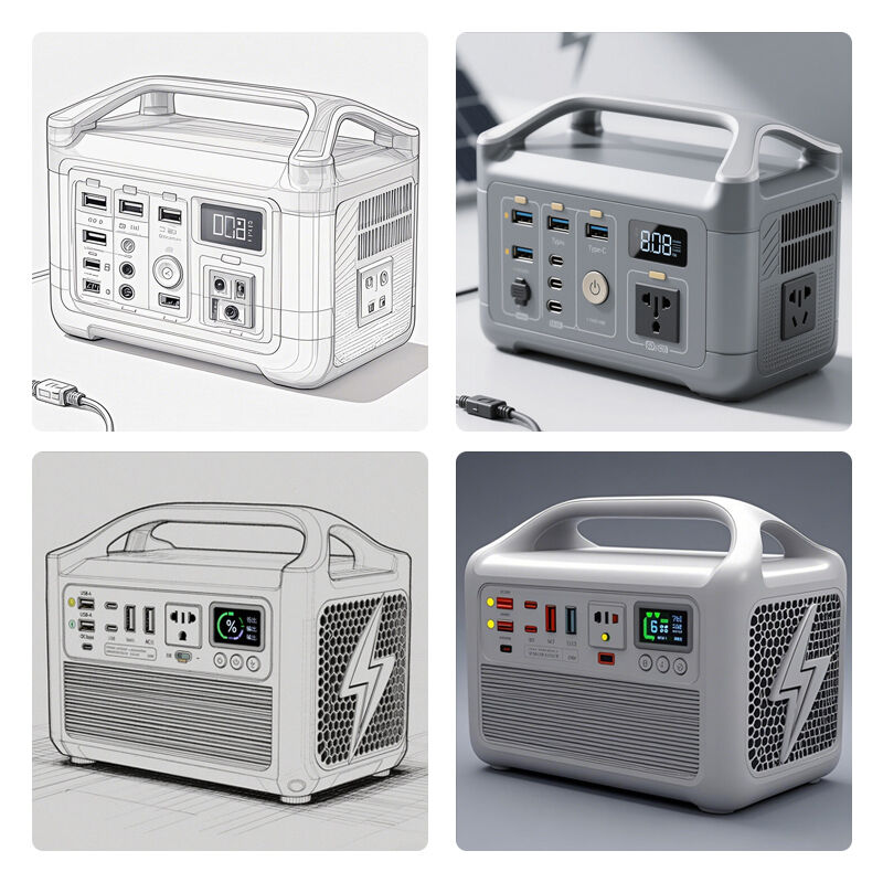 Générateur d'énergie solaire portable 220V 50Hz avec batterie, recharge sans fil, sortie AC et ports USB