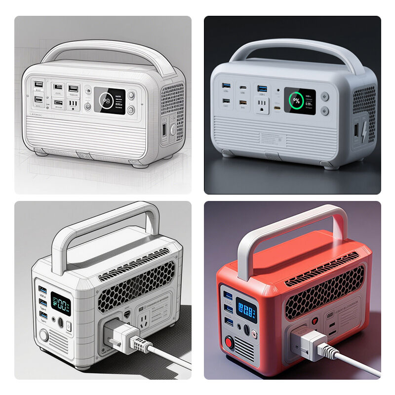 220V 50Hz Portable Battery Power Station Wireless Charging AC Output And USB Ports