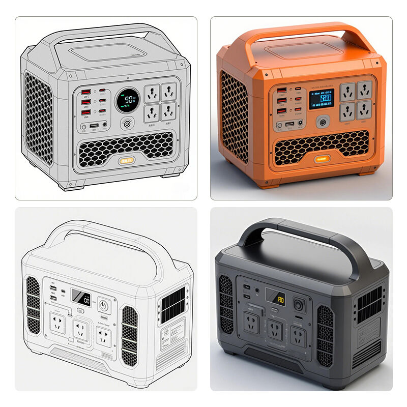 220V 50Hz Portable Battery Power Station Wireless Charging AC Output And USB Ports