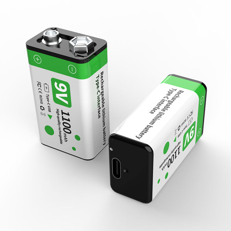 1100mAh 9V Lithium Rechargeable Battery Pack USB-C For Power Tools And Home Appliances