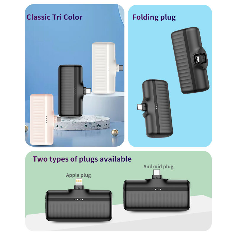 Mini Type C Portable Power Bank Quick Charging 5000mah Power Bank Customized