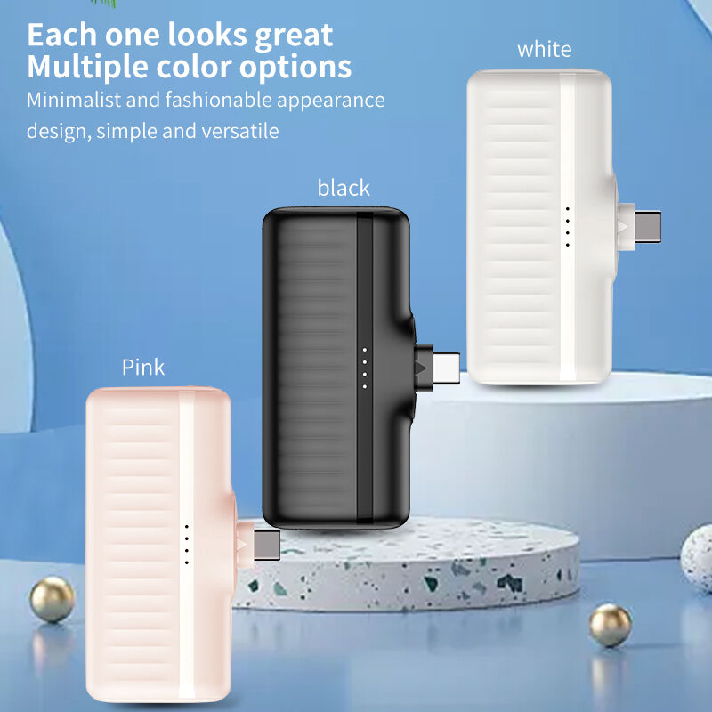 Mini Type C Portable Power Bank Quick Charging 5000mah Power Bank Customized