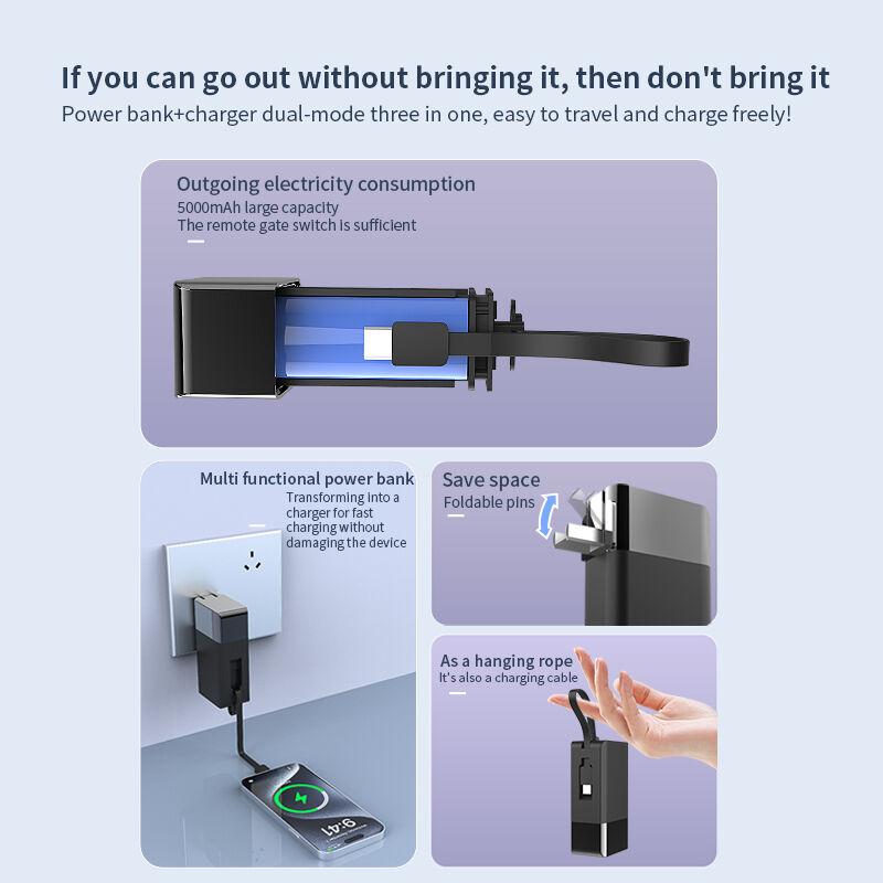 22.5W Output 3 In 1 Quick Charger Power Bank Micro USB Safety With Over Discharging Protection