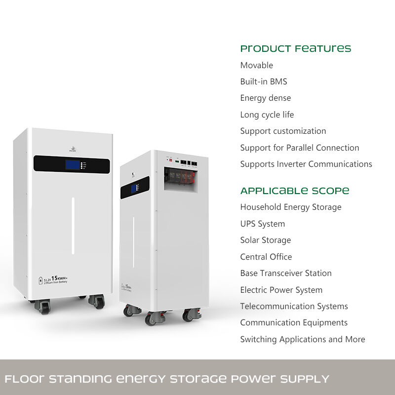 15kWh Ev Tipi Enerji Depolama Sistemi 10kW Çıkış 9'u 1 Arada Akıllı BMS Ev Tipi Güneş Enerjisi Bataryası