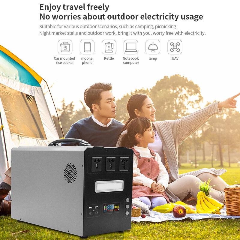 110 ولت 1000 وات ایستگاه برق قابل حمل موج سینوس خالص اینورتر ذخیره انرژی منبع برق