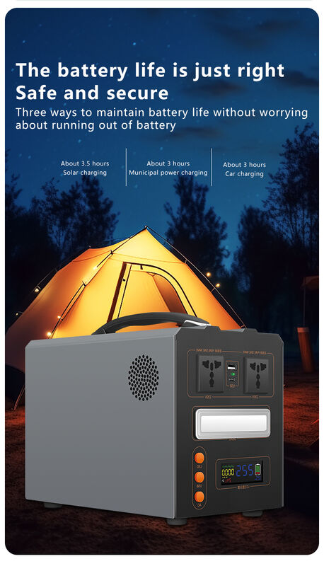 ایستگاه برق حمل و نقل 600W در فضای باز باتری لیتیوم یون برق اضطراری کمپینگ