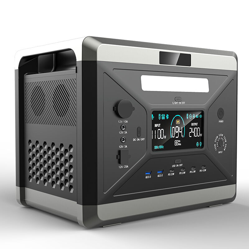 MPPT 2400W Taşınabilir Güç İstasyonu Kamp ve Acil Durum Yedeklemesi İçin