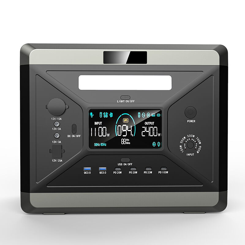 MPPT 2400W Taşınabilir Güç İstasyonu Kamp ve Acil Durum Yedeklemesi İçin