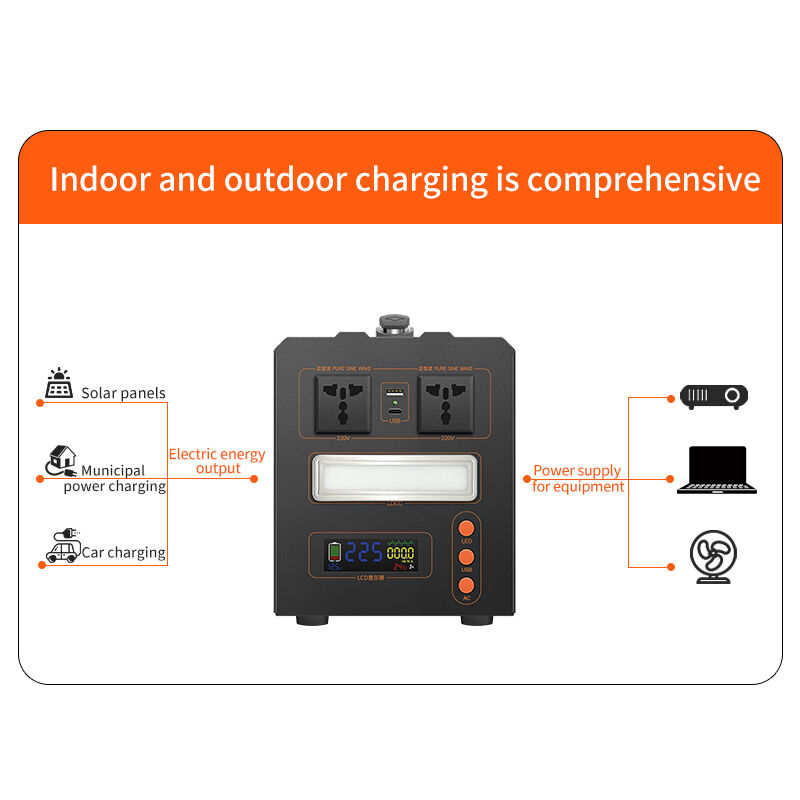 Lithium Ion 600W Portable Power Station Portable Battery Generator For Outdoor Solar Backup