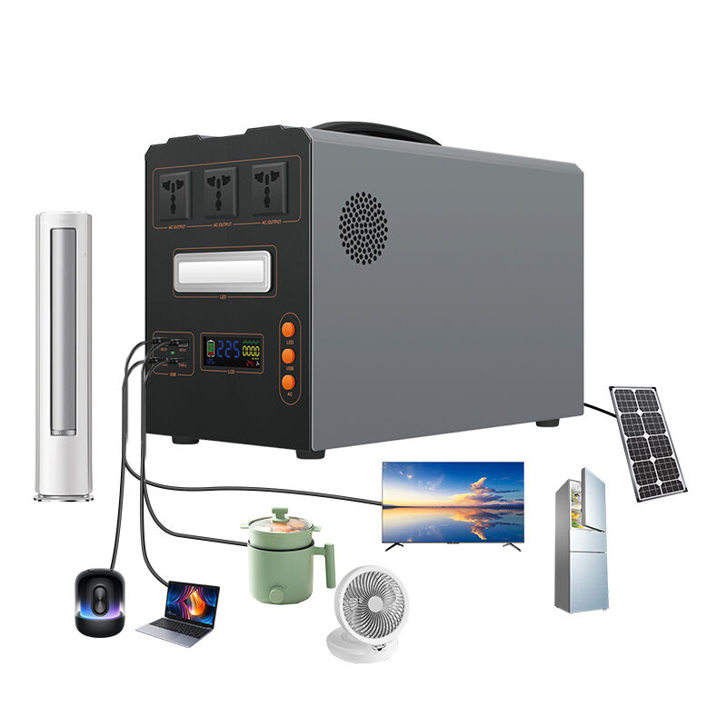 AC Adaptor Portable Solar Power Station Rechargeable Battery Type C For Home Or Camping