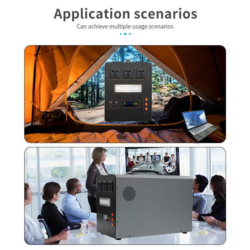 AC Adaptor Portable Solar Power Station Rechargeable Battery Type C For Home Or Camping