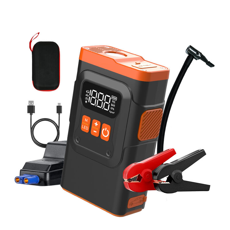 1200A Strumień szczytowy Przenośny starter samochodowy 8000mAh Przenośna bateria Jump Starter zintegrowany powietrze