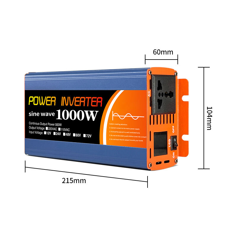 1000W Peak Power Inverter with Pure Sine Wave and Multi-Function Protection for Solar Applications