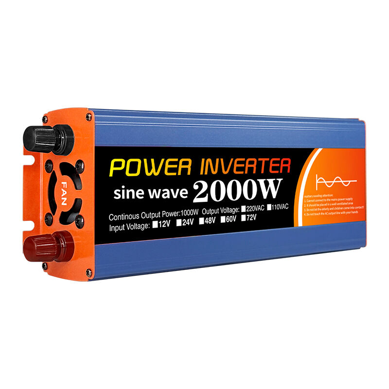 Portable Solar Inverter 2000W Peak Power with Pure Sine Wave and 110VAC/220VAC Output for Home Use