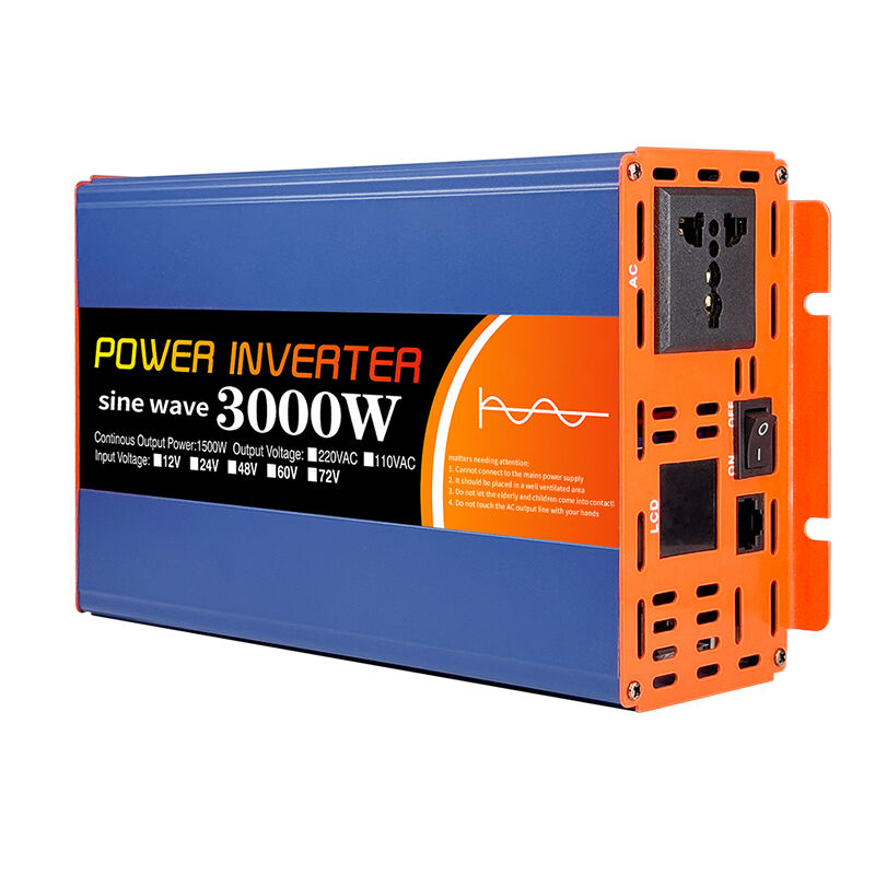 Portable 3000W Peak Power Solar Inverter with Pure Sine Wave Output for Lithium-Ion Battery Systems