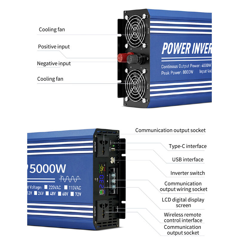 Portable Power Station with 5000W Peak Power 2500W Continuous Power and Pure Sine Wave Output for Reliable Energy Supply