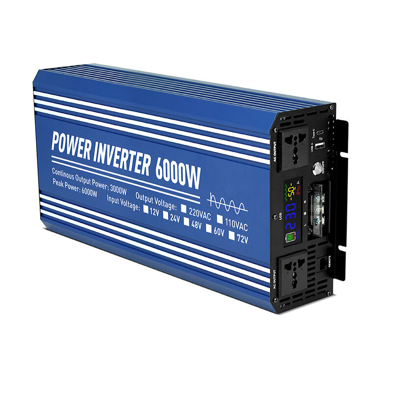 6000W Peak Power Portable Power Station with 110V/220V AC Output and Low Voltage Alarm