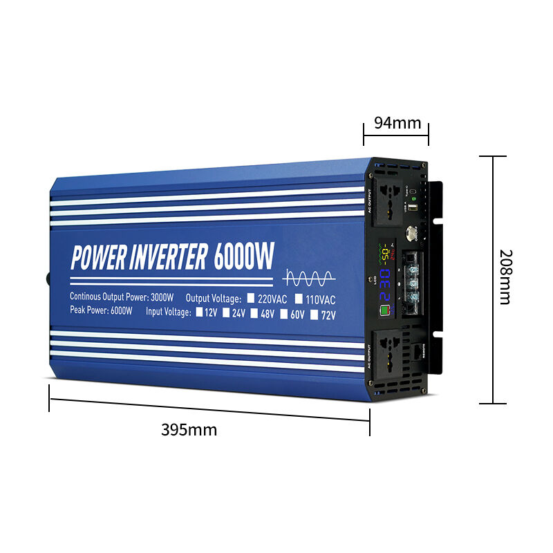 6000W Peak Power Portable Power Station with 110V/220V AC Output and Low Voltage Alarm