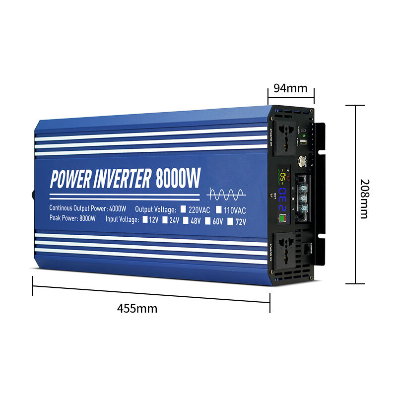 24V/48V/60V 8000W Peak Power Pure Sine Wave Solar Inverter for Home Use with Lithium-Ion Battery Compatibility