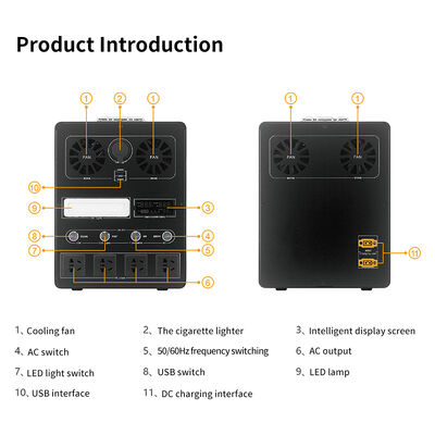 6000W Peak Power Portable Solar Power Station For Outdoor Emergency  generator
